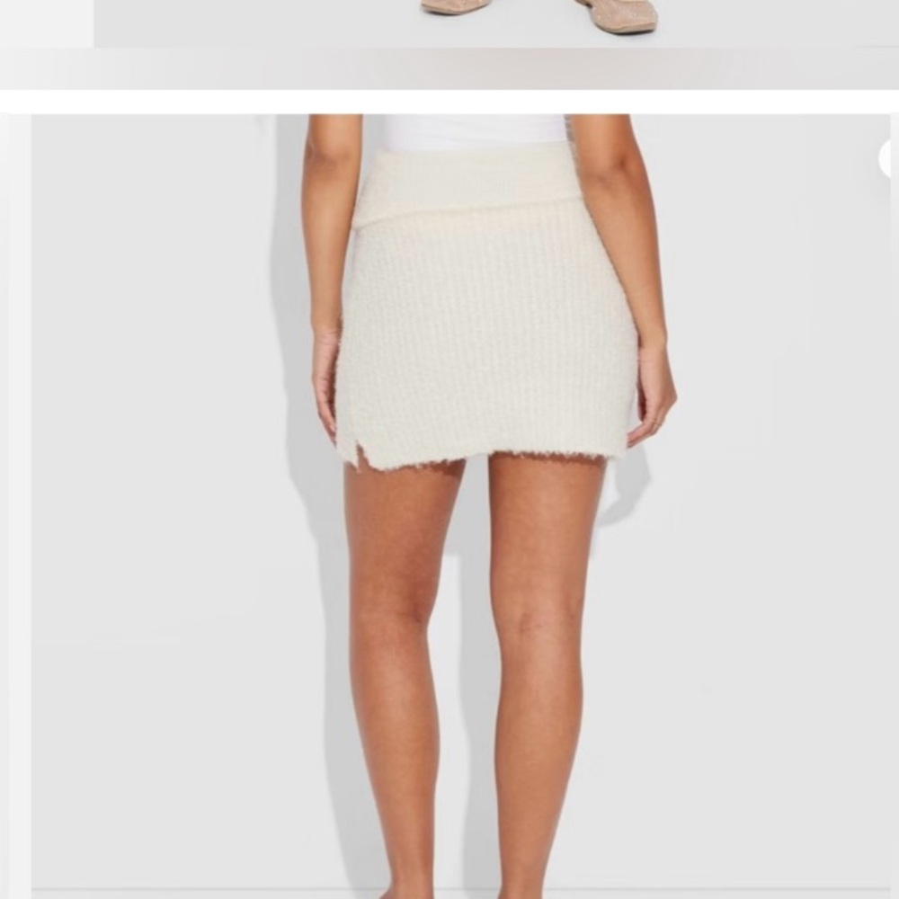 NWT‎ Wild Fable Winter White Sweater Skirt Size M - Picture 2 of 7